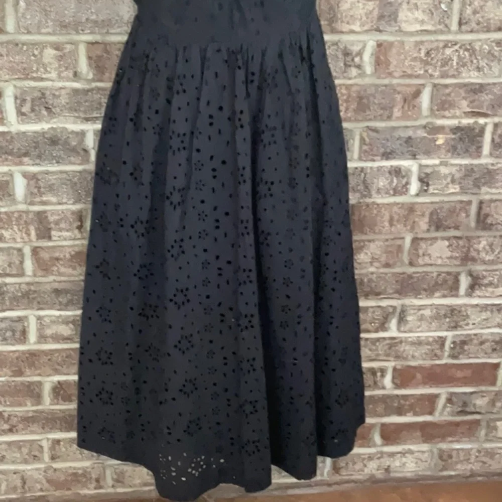 NWT J.CREW black short-sleeved dress with pockets and v neck - Picture 7 of 14